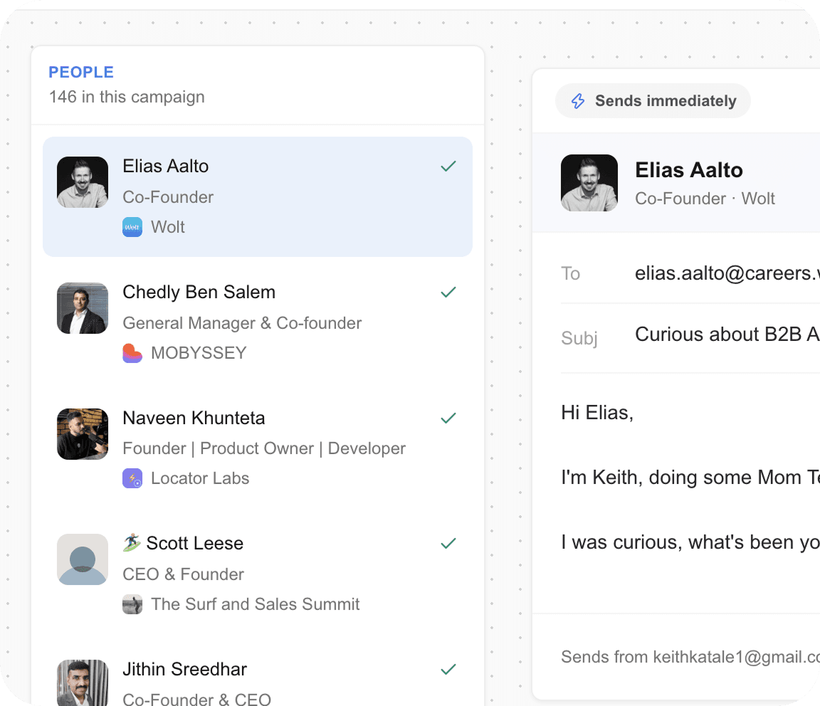 Launch email sequences
